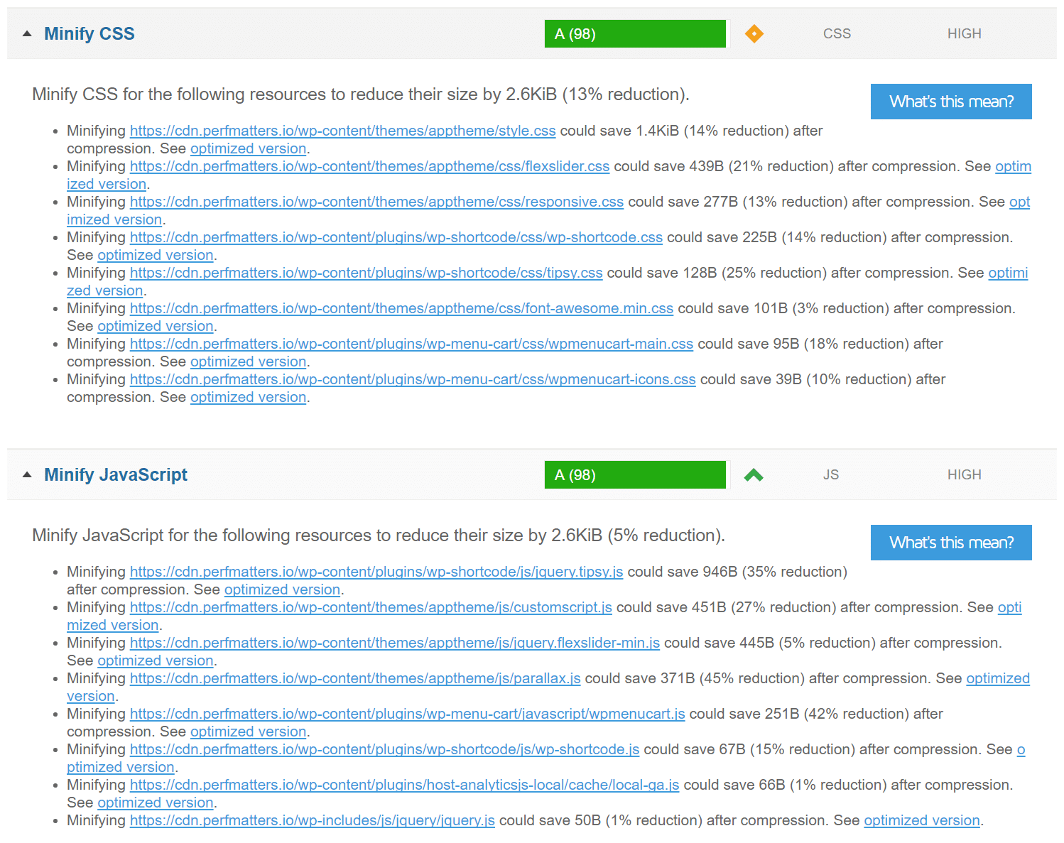 Minify CSS and JavaScript