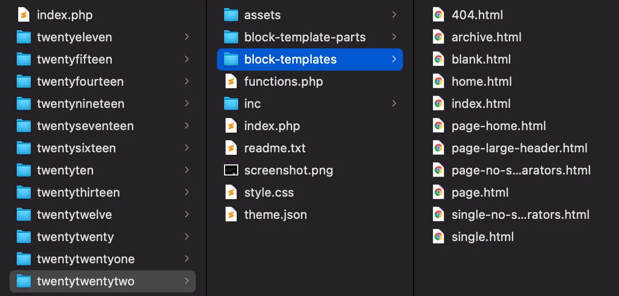 block templates