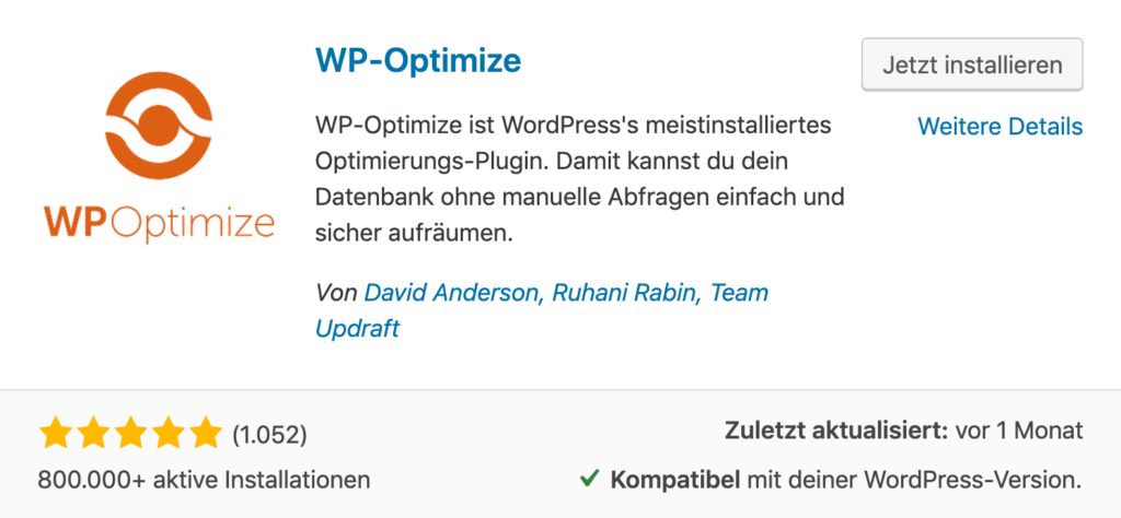 wp-optimize-wordpress-datenbank-optimieren